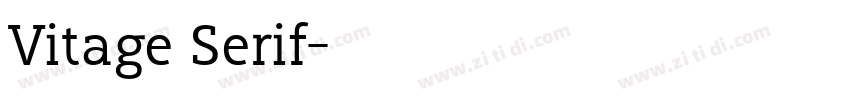 Vitage Serif字体转换